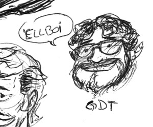 A sketch of GDT, complete with appealing accent.