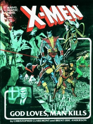 The cover for the oversized edition of this graphic novel. Art by Brent Anderson.