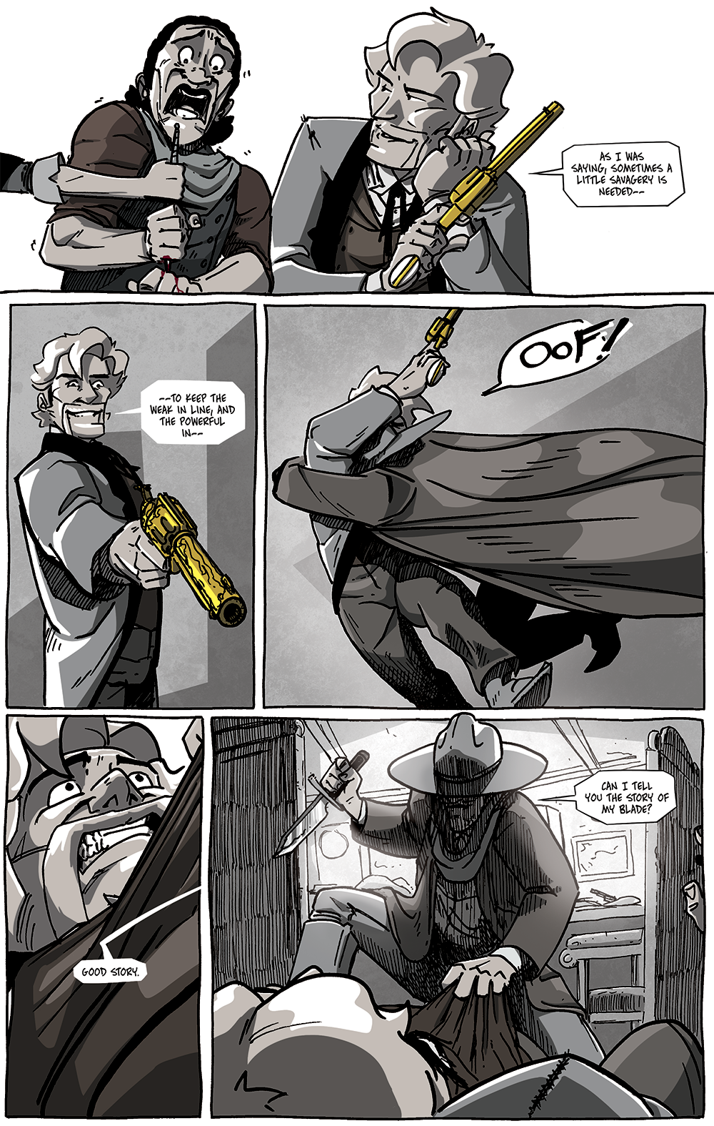 The dialogue in the last panel is an easter egg reference to my previous comic, Eben07, and a moment in the storyline, "3-Ring Bound."