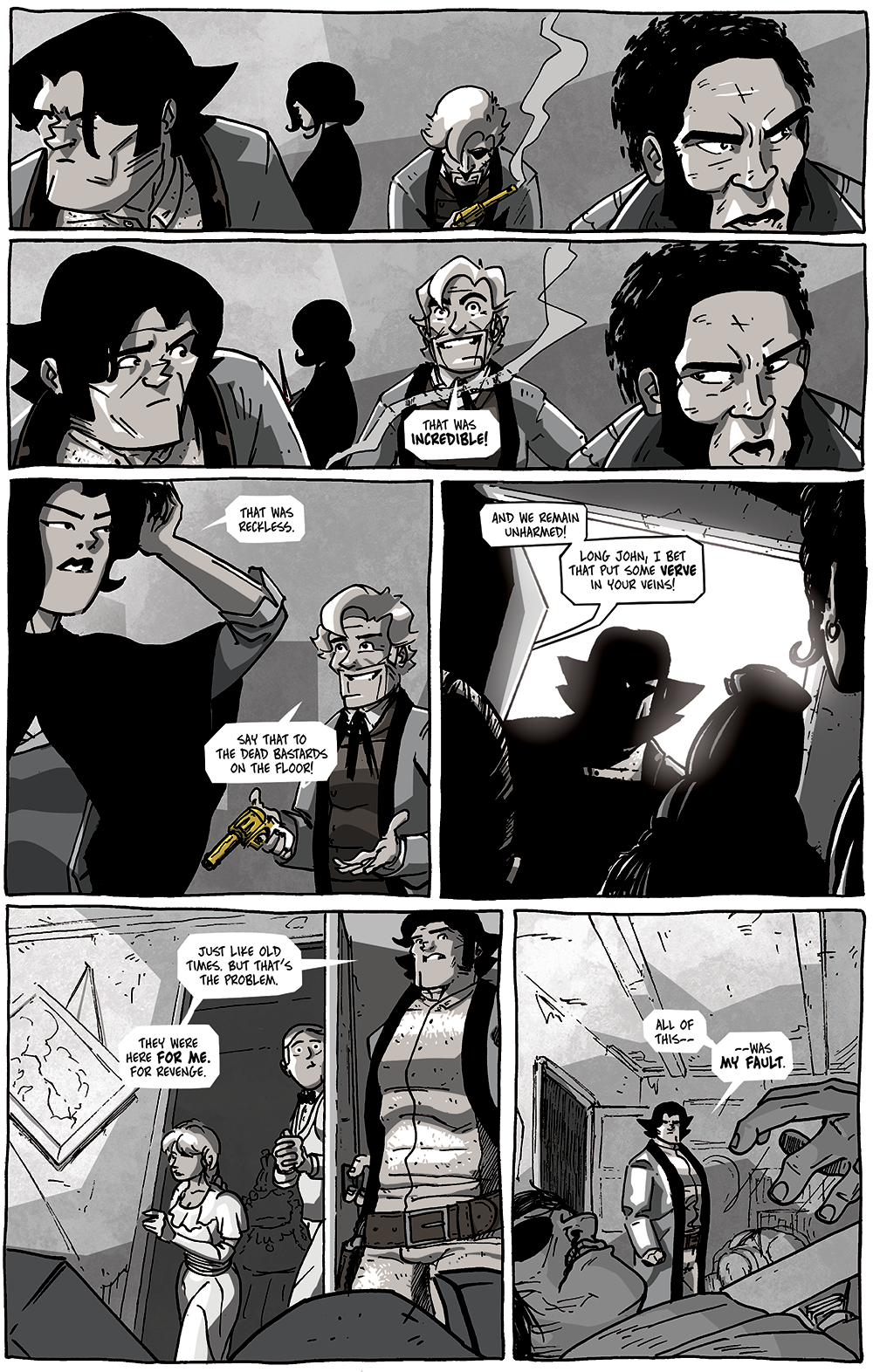 I made Rich Jack small in panel three because I really wanted him to come across as child-like. ENGLISH MAJOR POWER