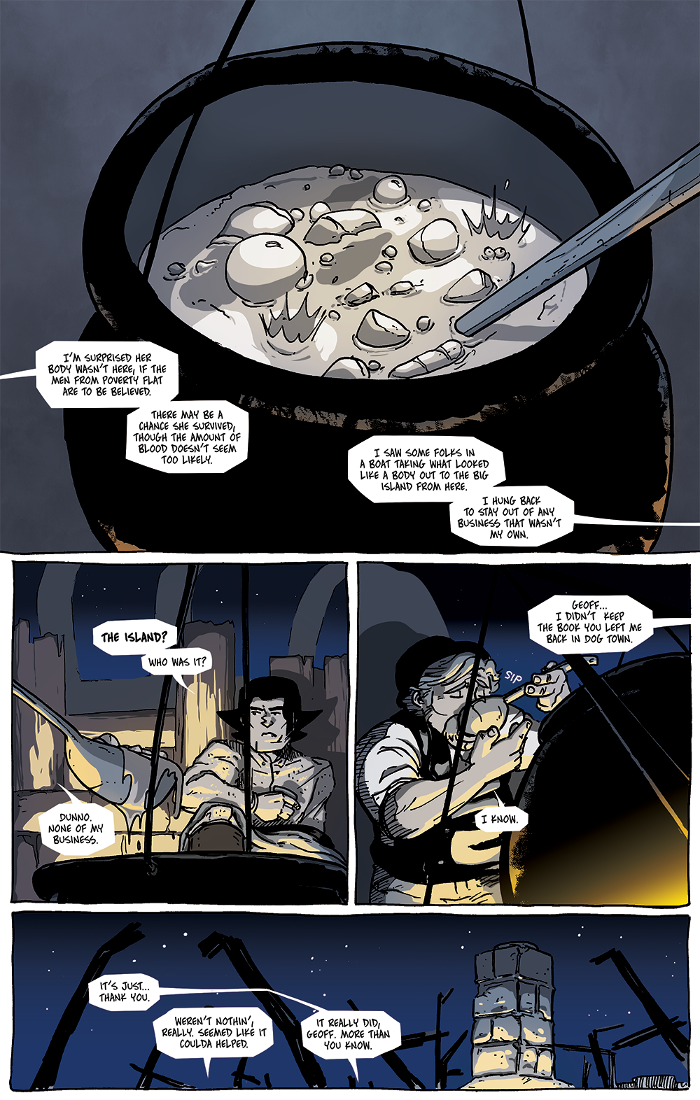 The last panel is one of my favorite drawings I've ever done for the comic. The lighting ended up looking really nice.