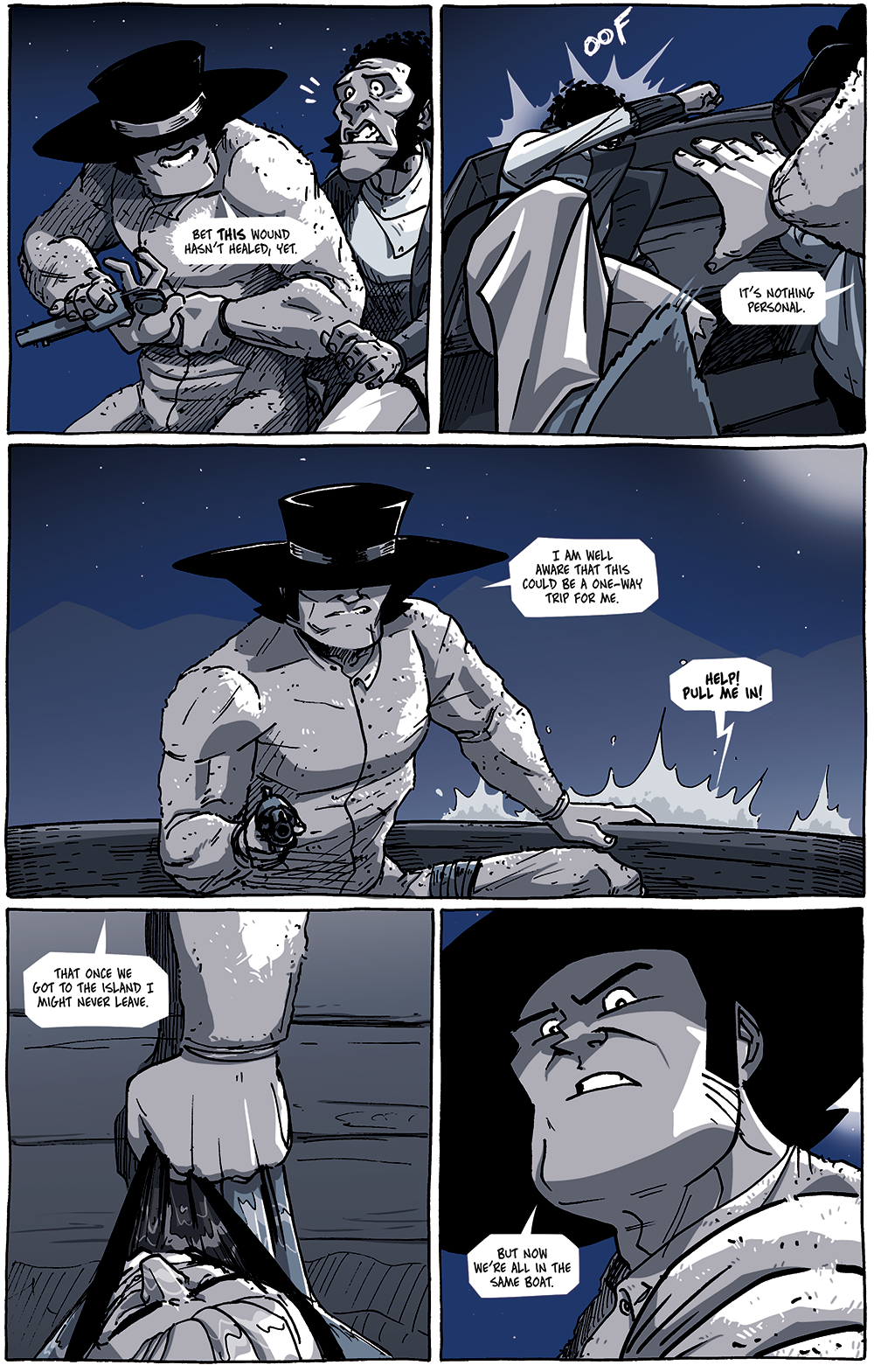 Everybody broke down in laughter after the last line except Long John, who got angry and kept asking why everyone was laughing.