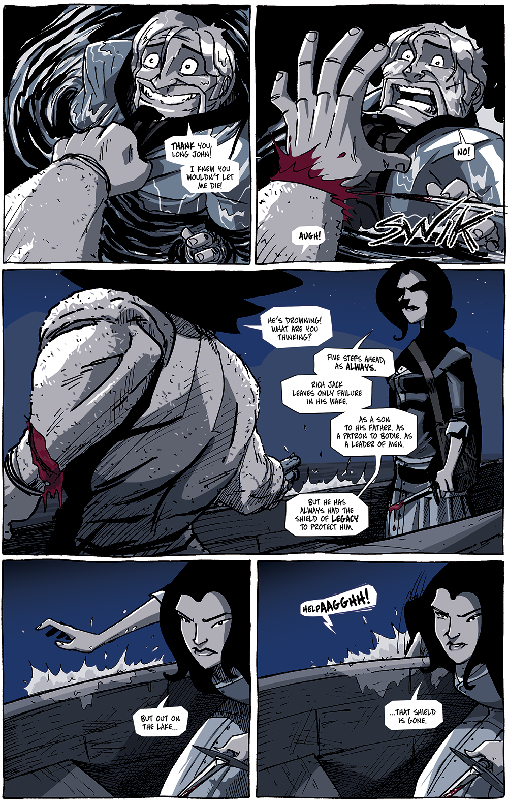 Upon first seeing the art for this page, my wife whispered, "That's so f**kin' cool." That's all the affirmation I need.