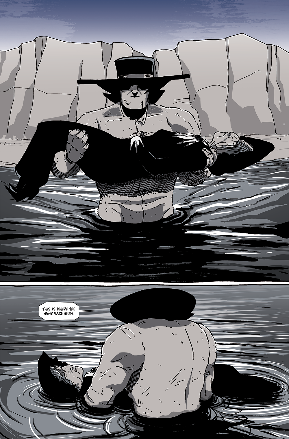 I can't emphasize it enough––the water of Mono Lake is VERY salty. His longjohns are RUINED.